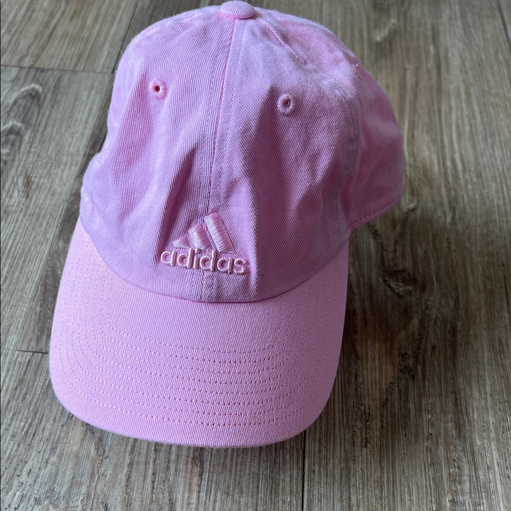 adidas Light Pink Logo Cotton Baseball Cap